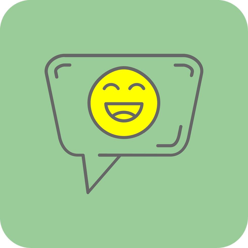 Happy Filled Yellow Icon vector