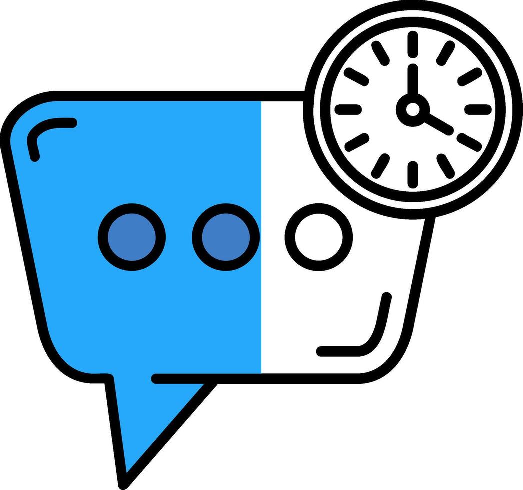 Time Filled Half Cut Icon vector