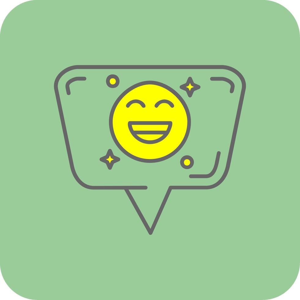 Emoji Filled Yellow Icon vector