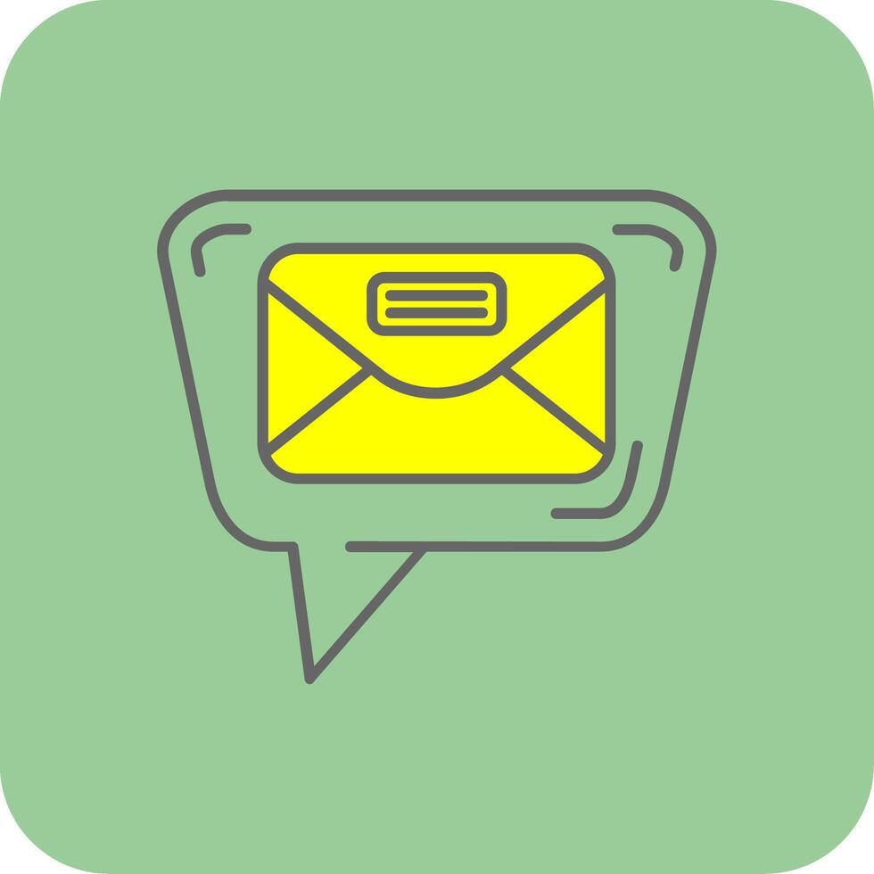 Mail Filled Yellow Icon vector