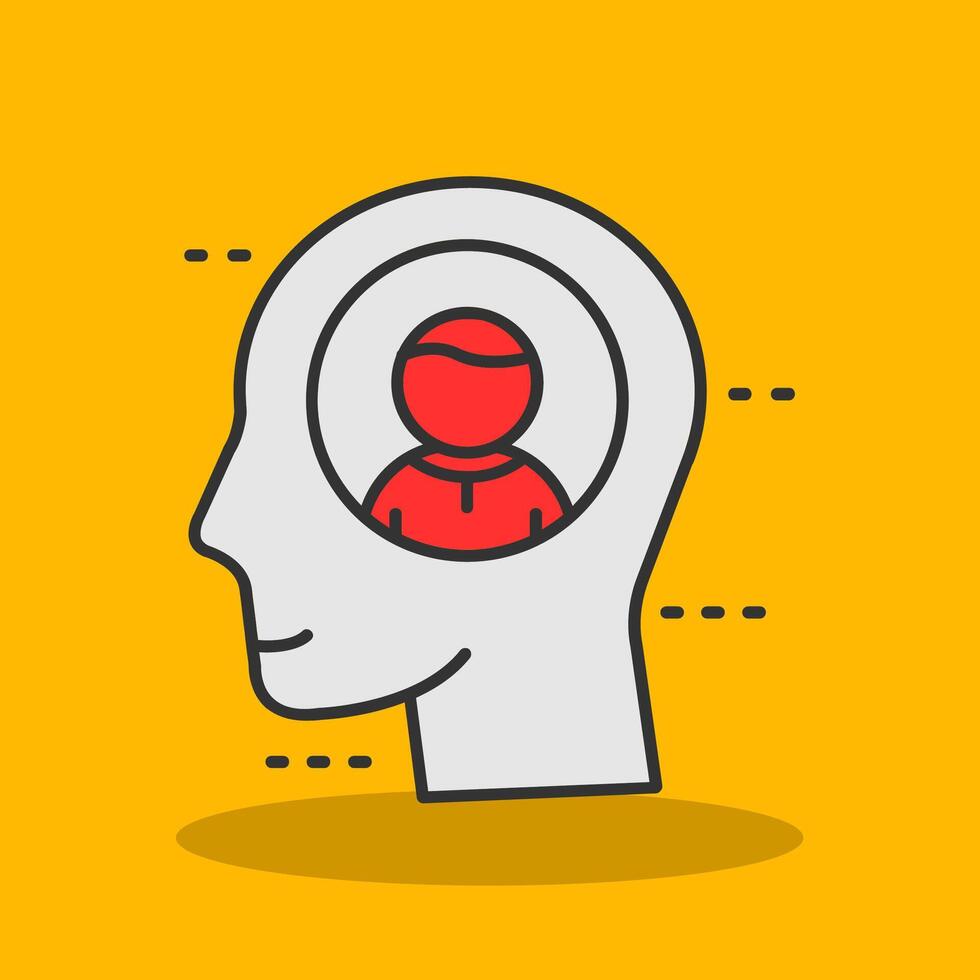 Personality Filled Shadow Icon vector