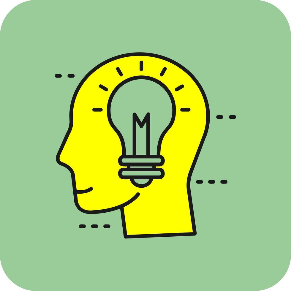 Idea Filled Yellow Icon vector