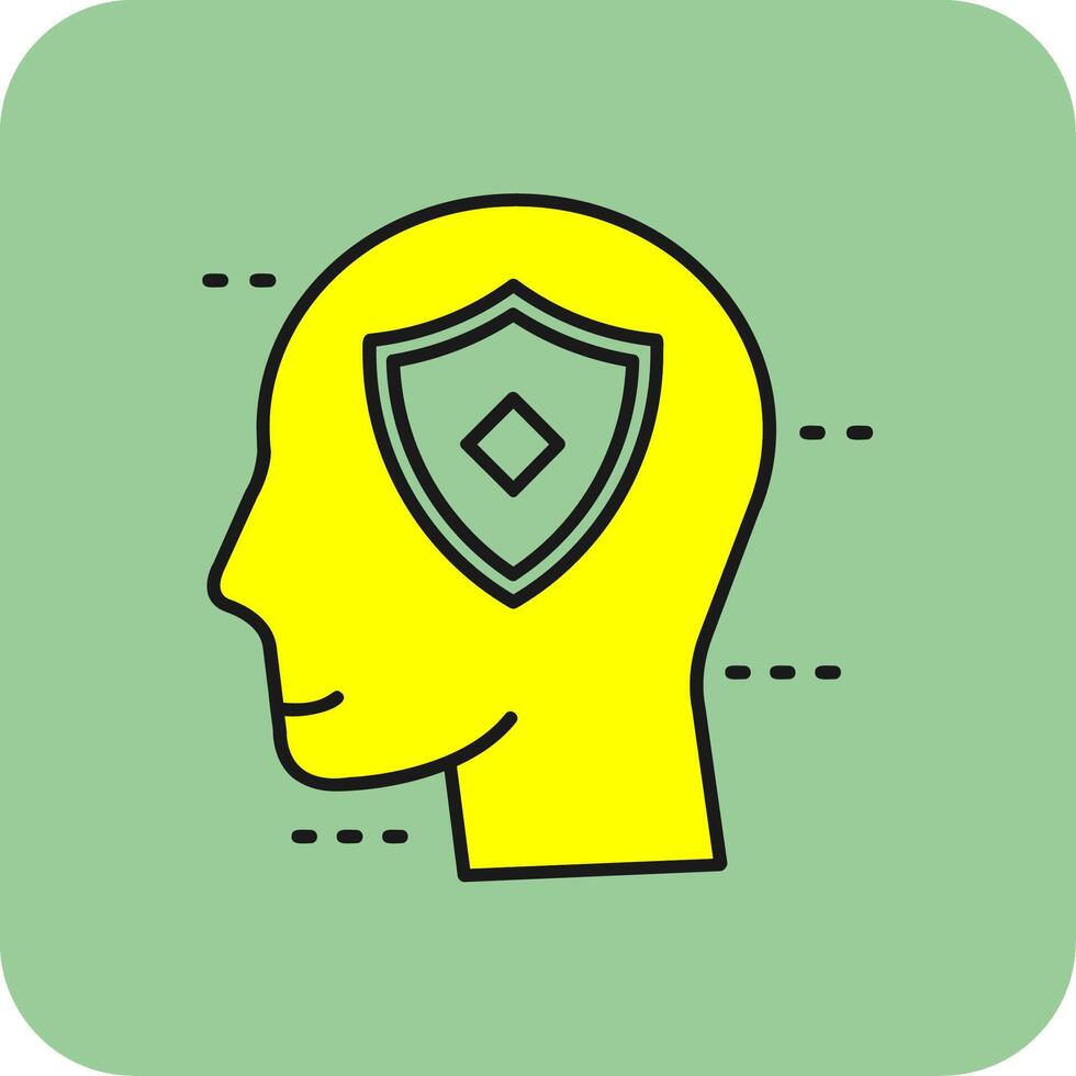 Defense Filled Yellow Icon vector