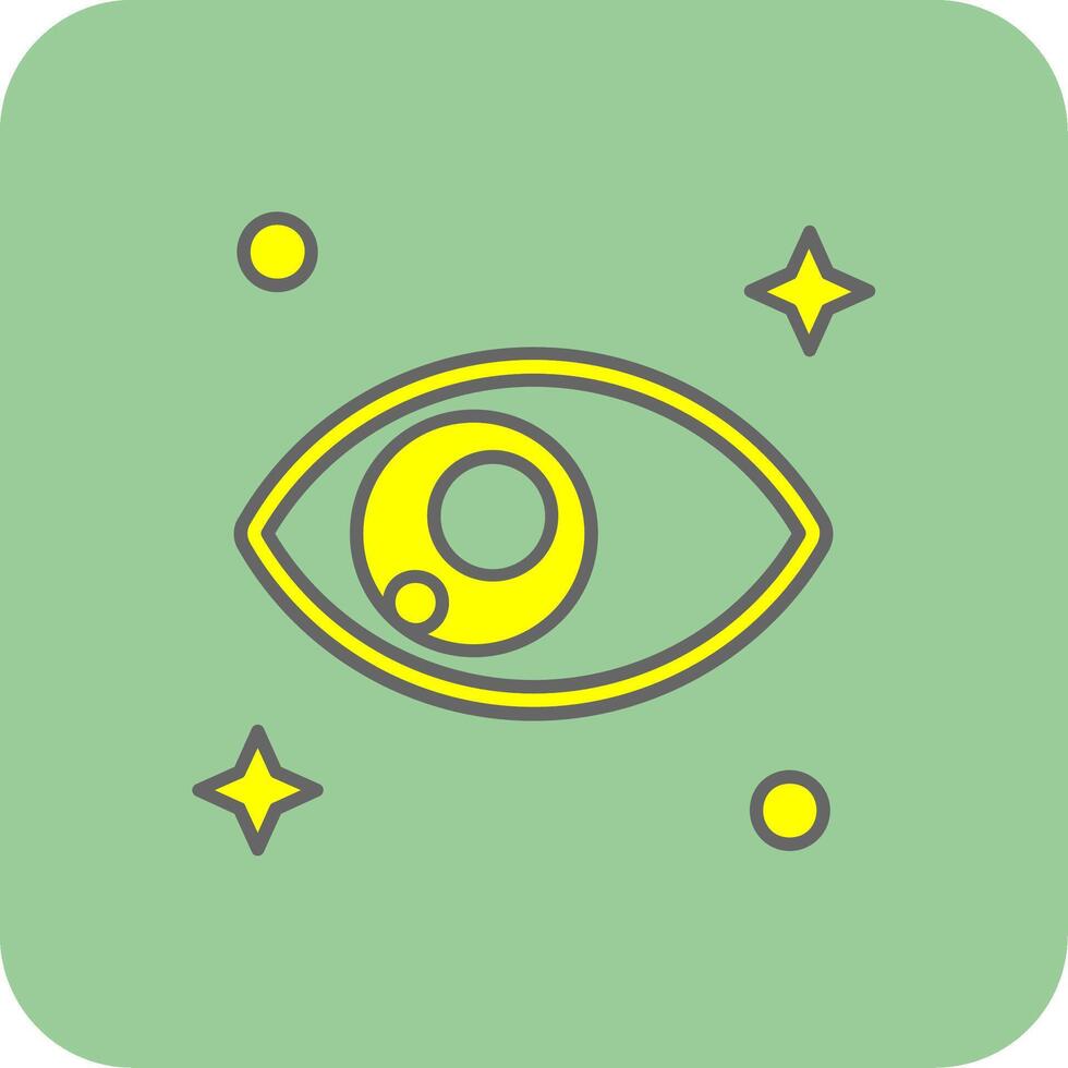 Eye Filled Yellow Icon vector