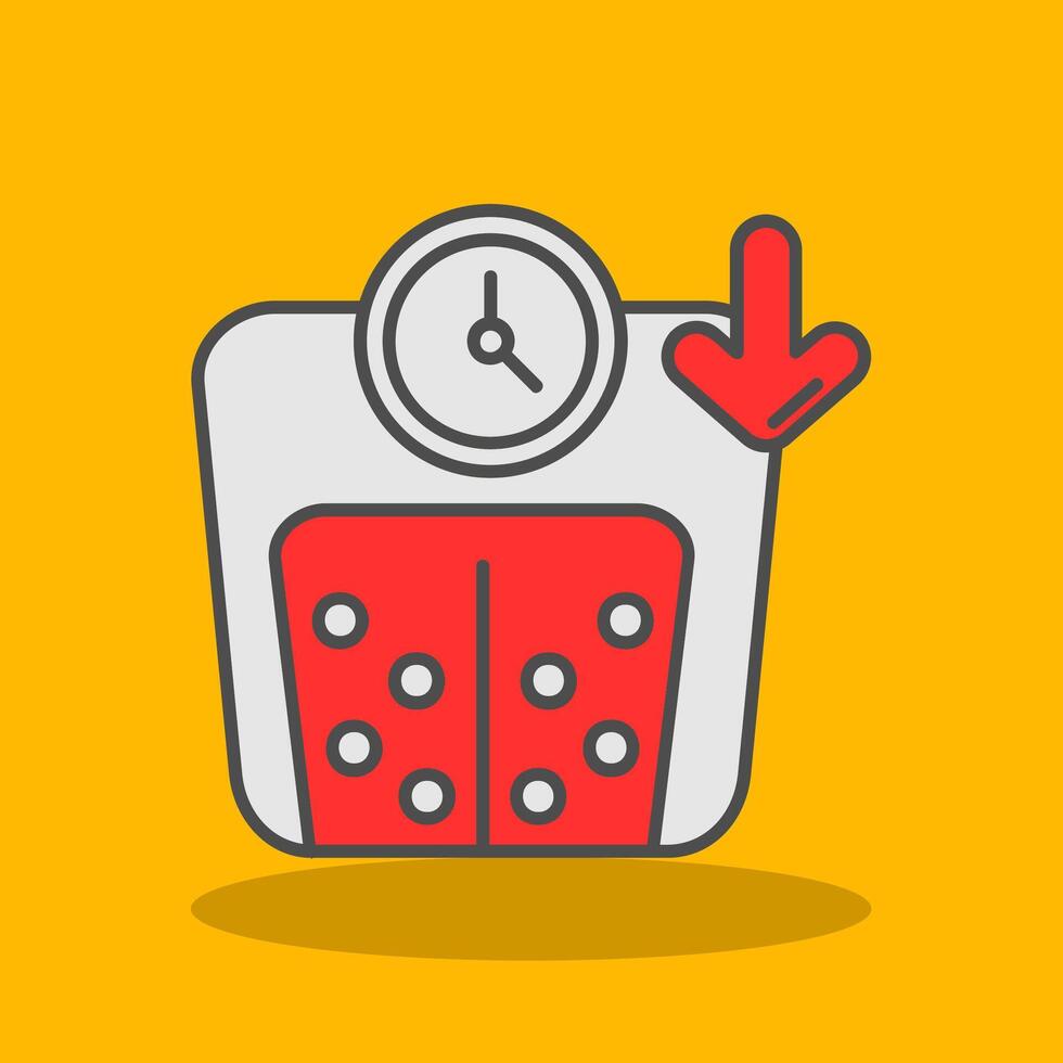 Weight Filled Shadow Icon vector