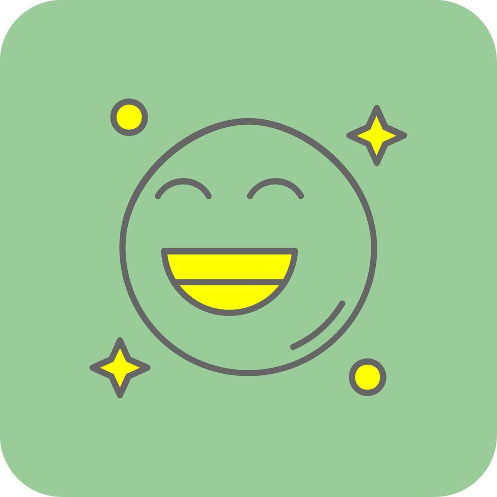 Smile Filled Yellow Icon vector