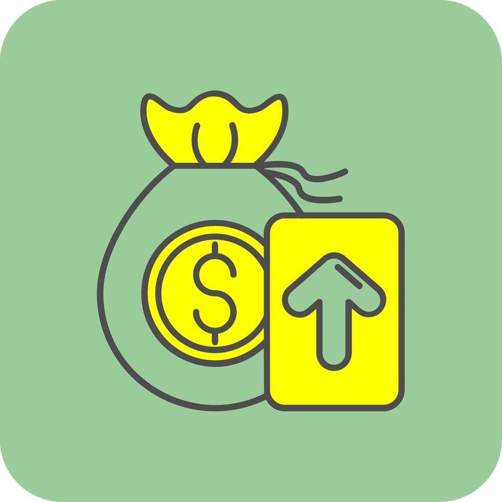Profits Filled Yellow Icon vector