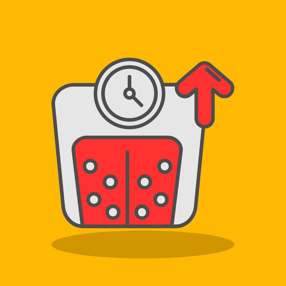 Weight Filled Shadow Icon vector