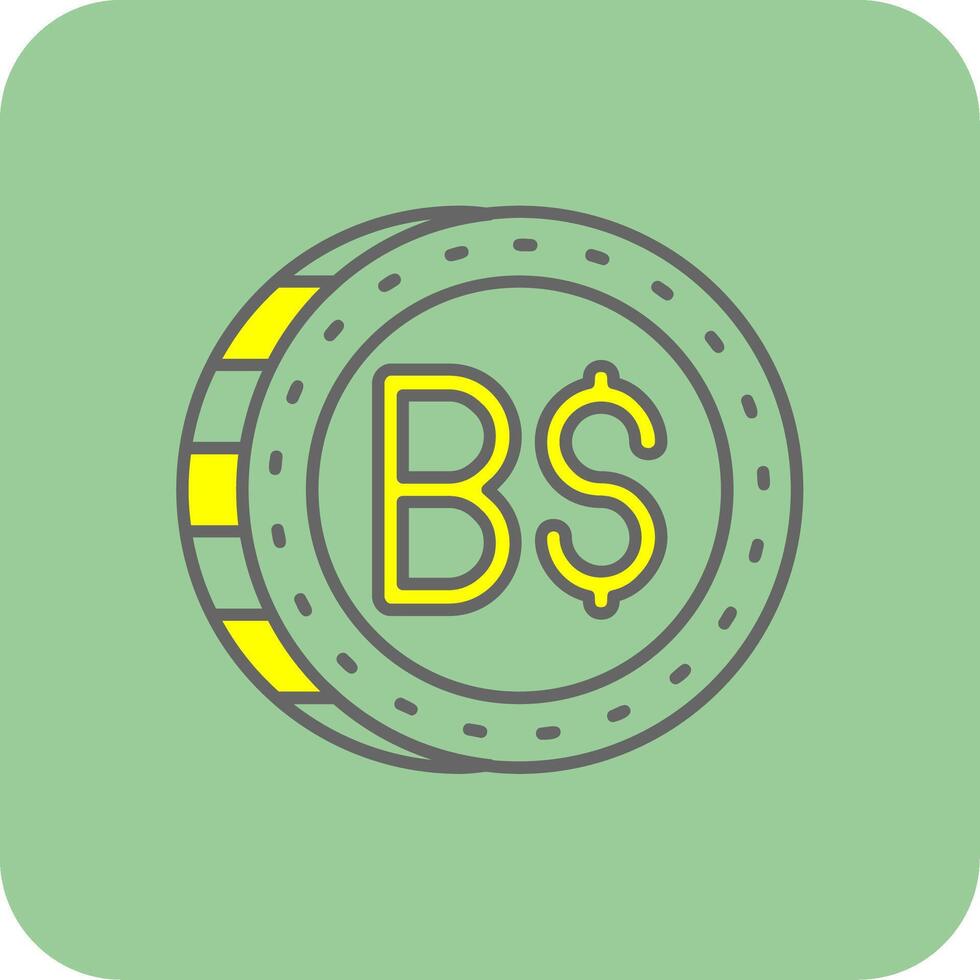 Brunei Filled Yellow Icon vector