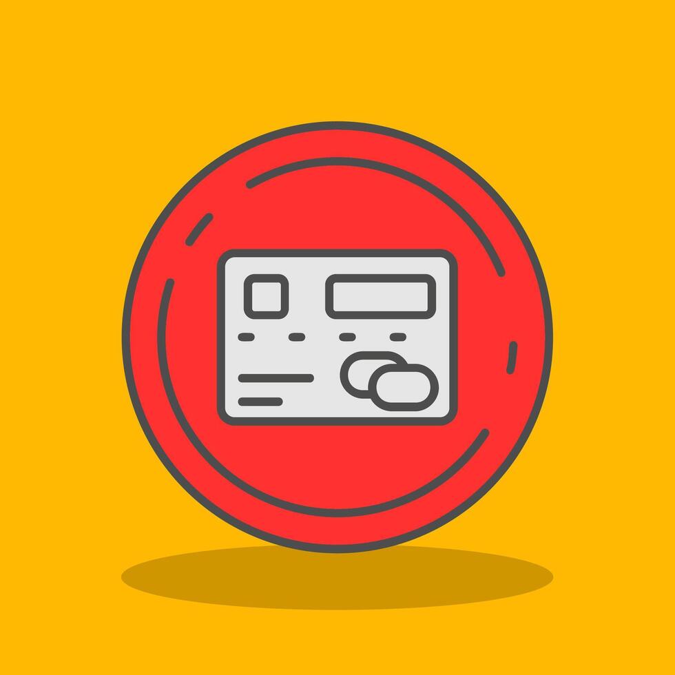 Pay Filled Shadow Icon vector