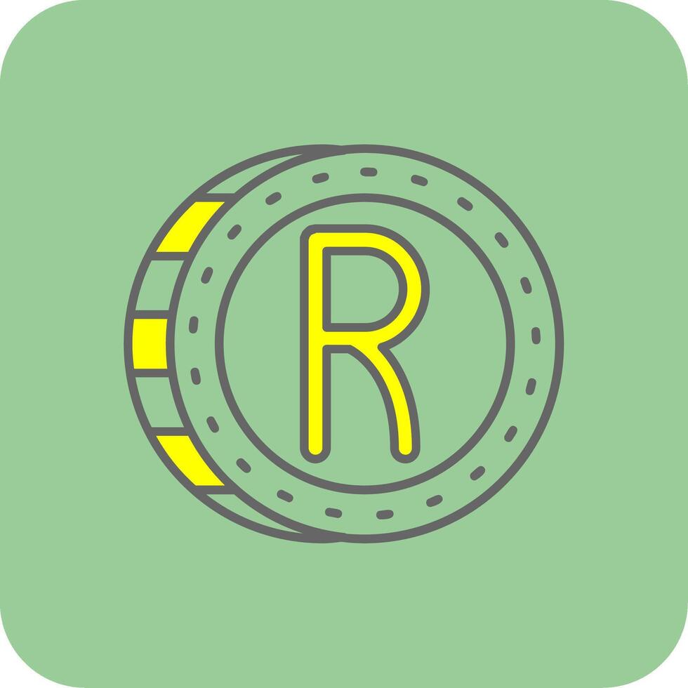 Rand Filled Yellow Icon vector