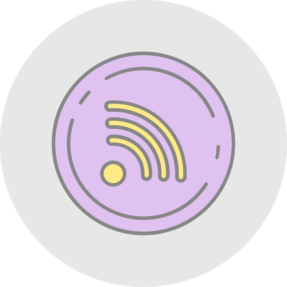 Rss Line Filled Light Circle Icon vector