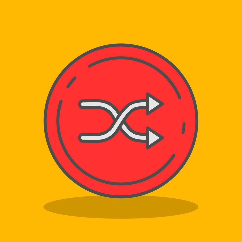 Random Filled Shadow Icon vector