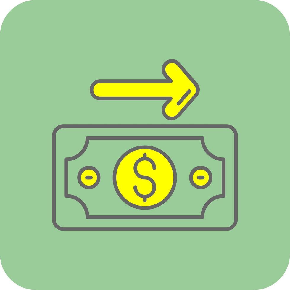 Payment Filled Yellow Icon vector