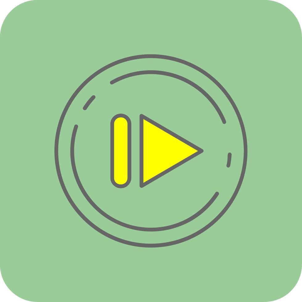 Next Filled Yellow Icon vector