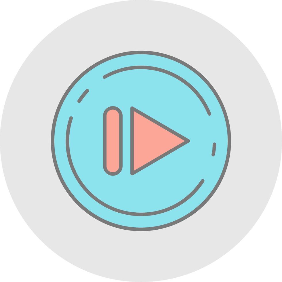 Next Line Filled Light Circle Icon vector