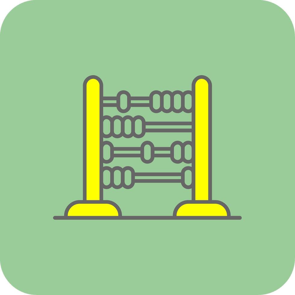 Abacus Filled Yellow Icon vector