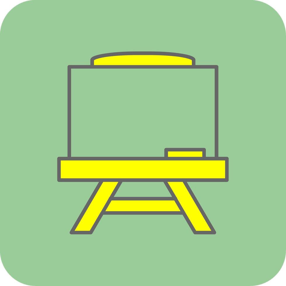 Chalkboard Filled Yellow Icon vector