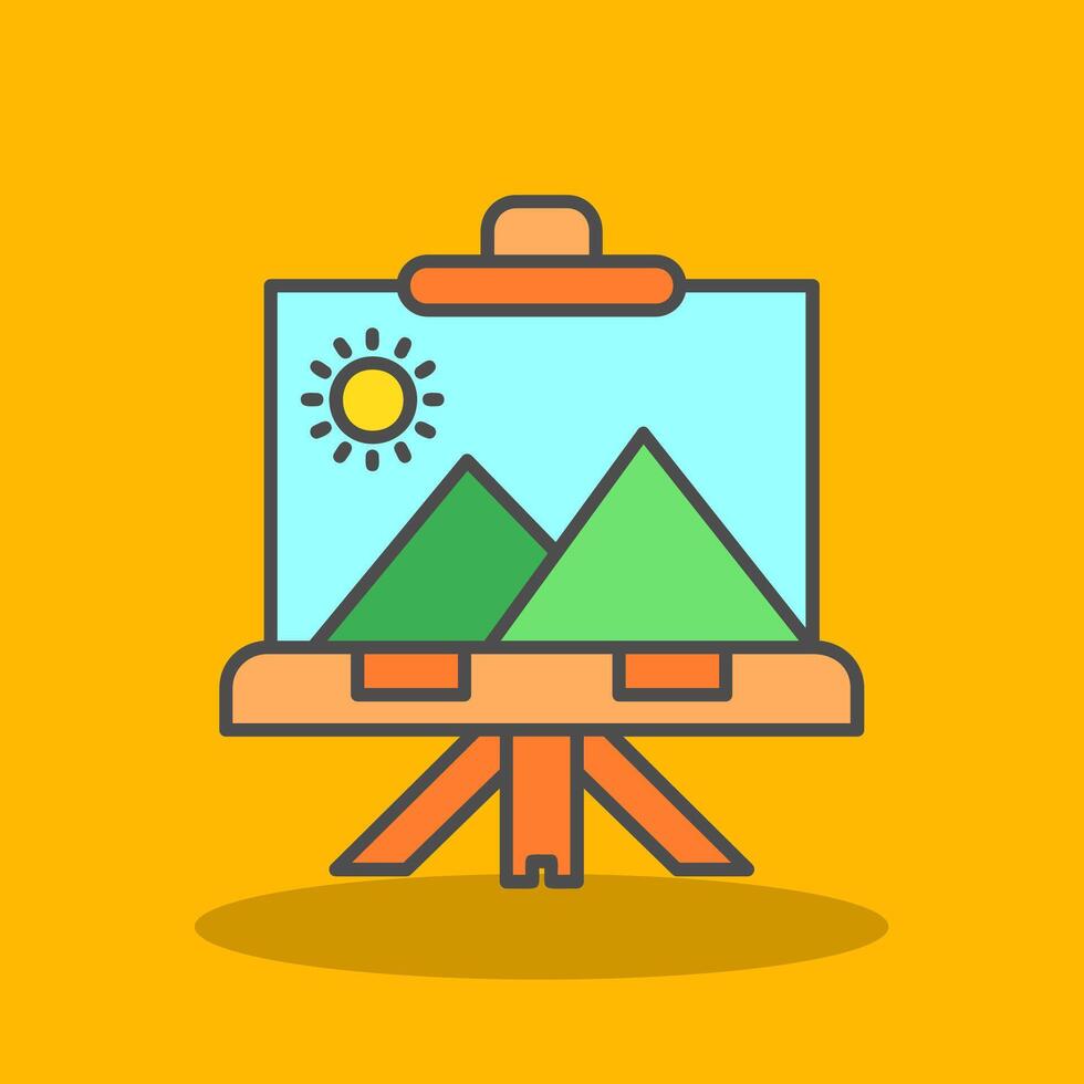 Canvas Filled Shadow Icon vector