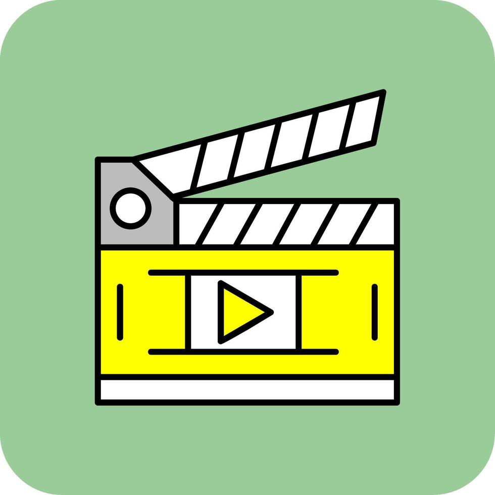 Movie Filled Yellow Icon vector