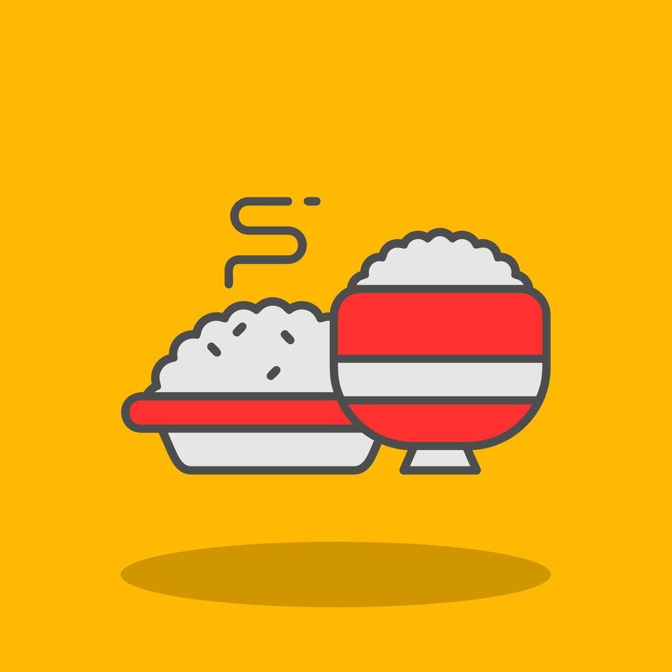 Meal Filled Shadow Icon vector