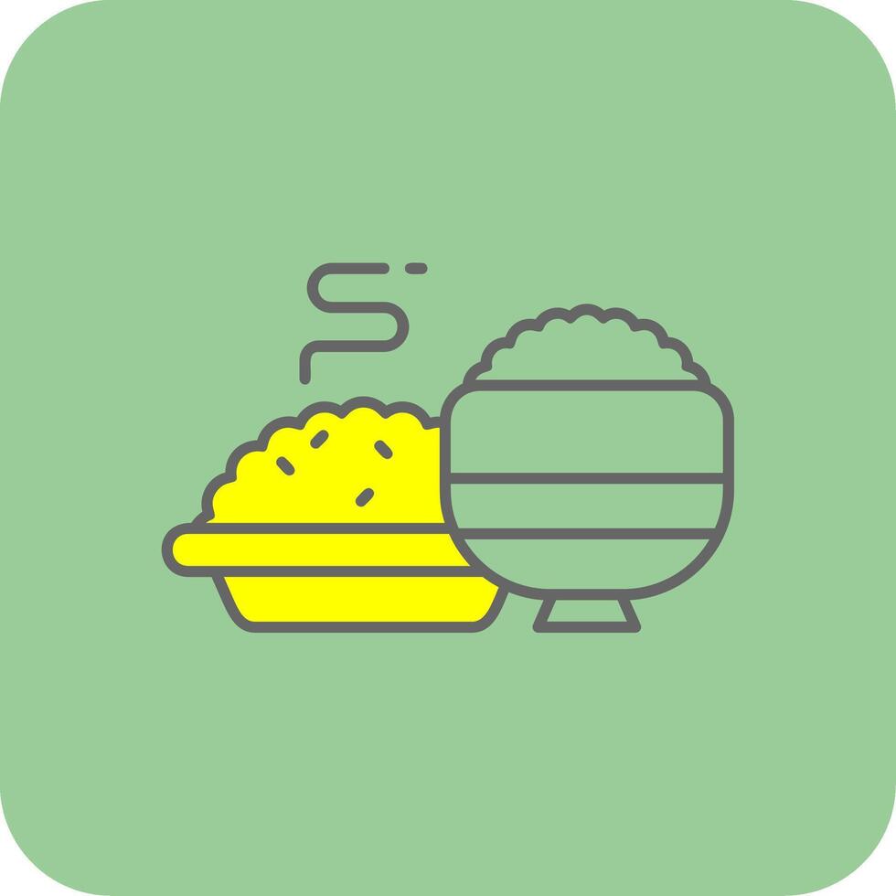 Meal Filled Yellow Icon vector