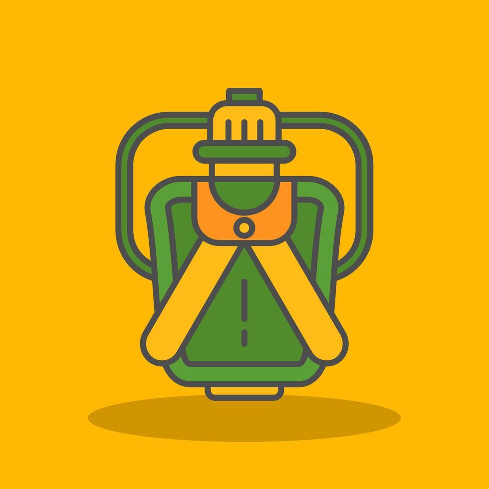 Canteen Filled Shadow Icon vector