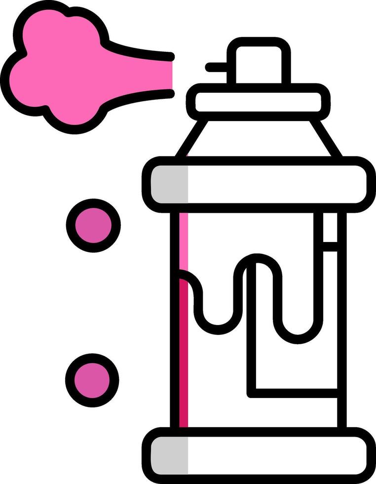 Spray Filled Half Cut Icon vector