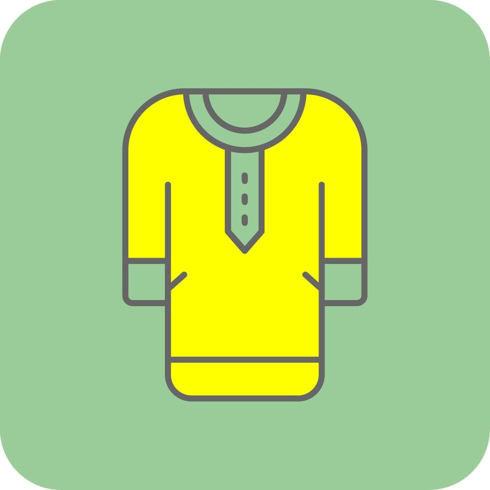 ropa lleno amarillo icono vector