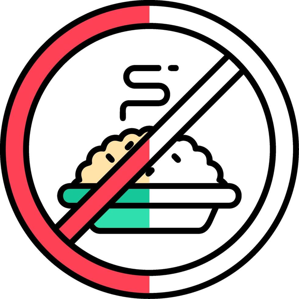 Fasting Filled Half Cut Icon vector