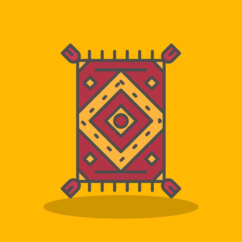 Rug Filled Shadow Icon vector
