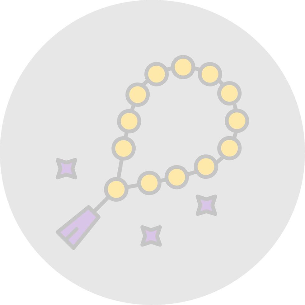 Beads Line Filled Light Circle Icon vector