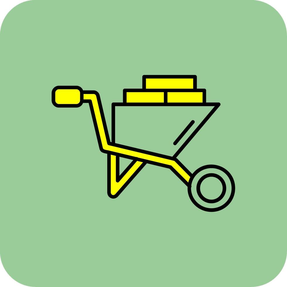 Cart Filled Yellow Icon vector