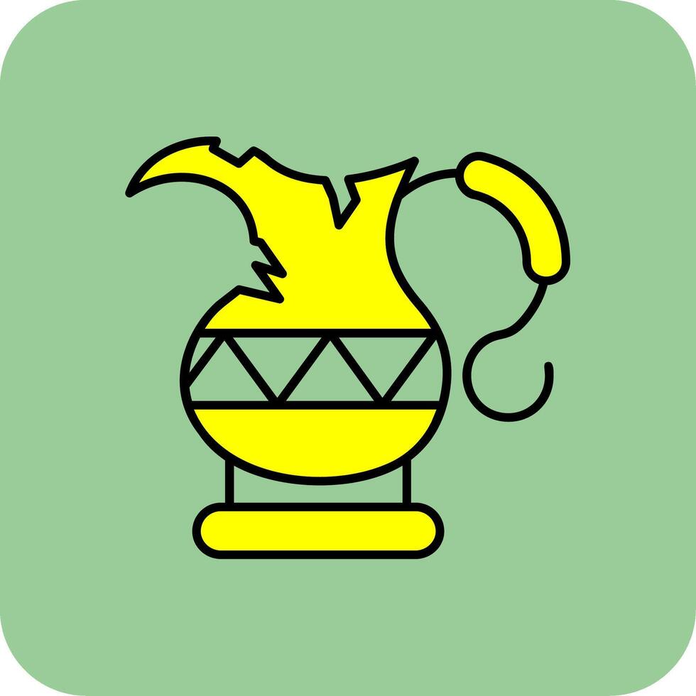 Kettle Filled Yellow Icon vector
