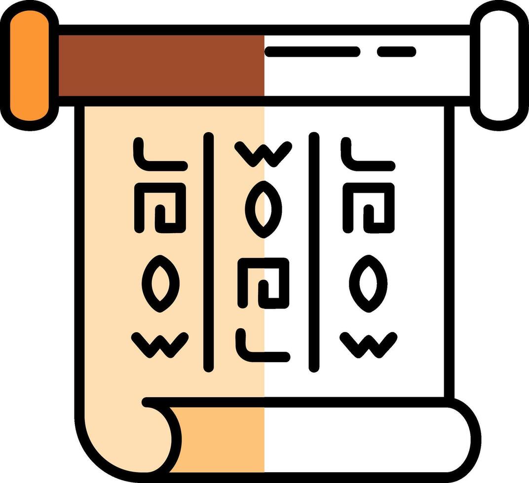 words Filled Half Cut Icon vector