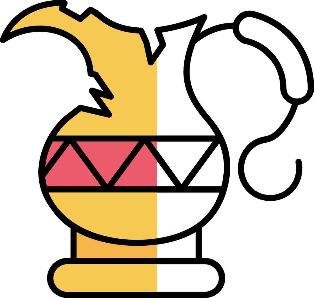 Kettle Filled Half Cut Icon vector