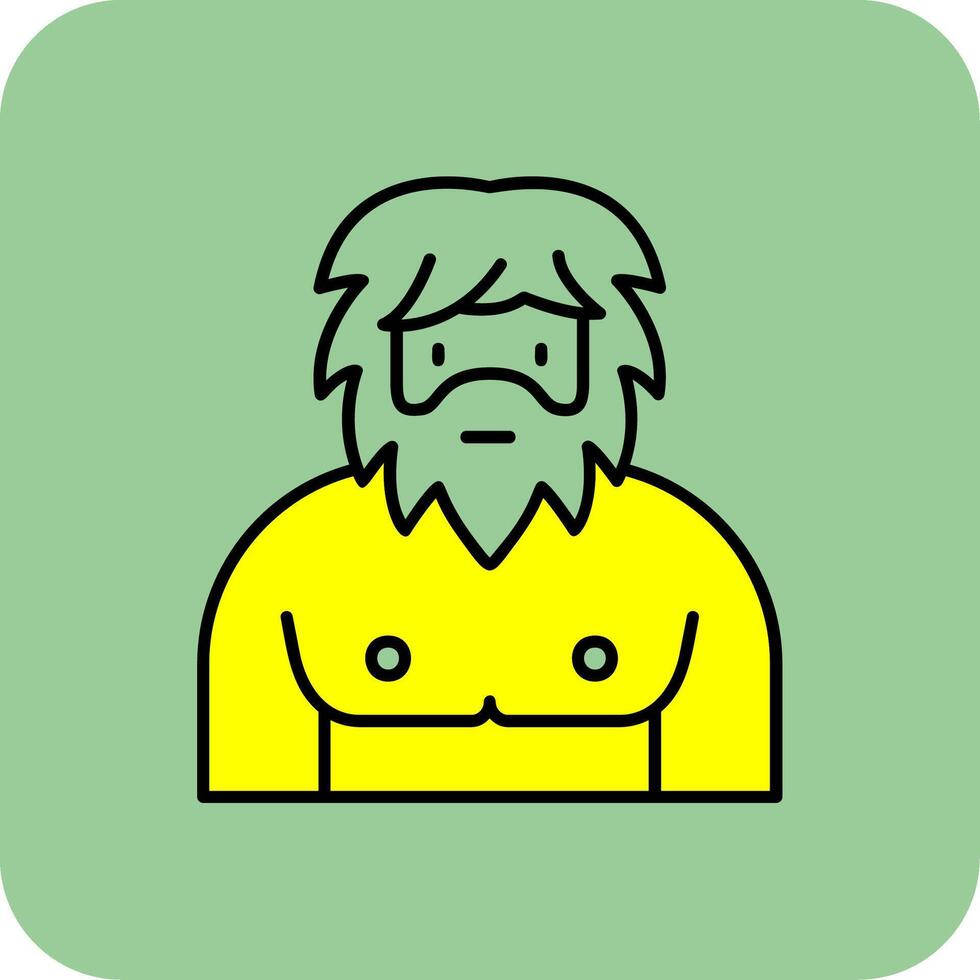 Men Filled Yellow Icon vector