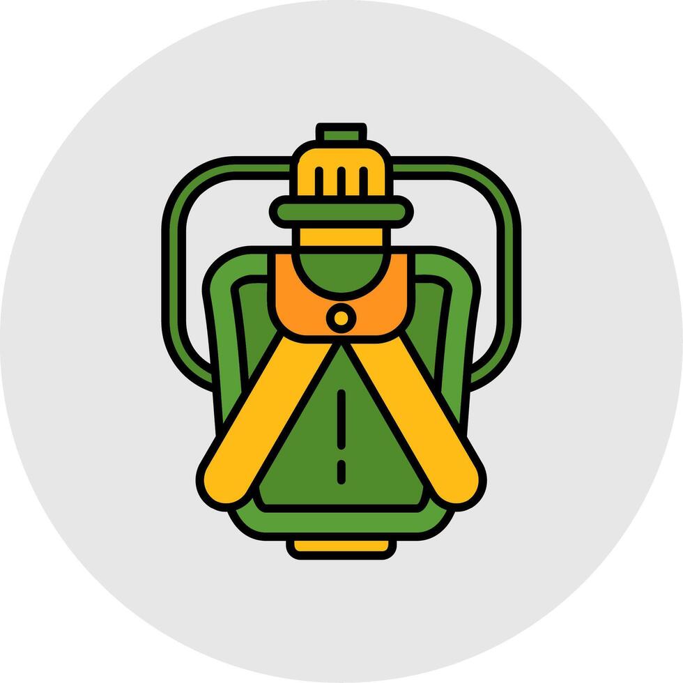 Canteen Line Filled Light Circle Icon vector