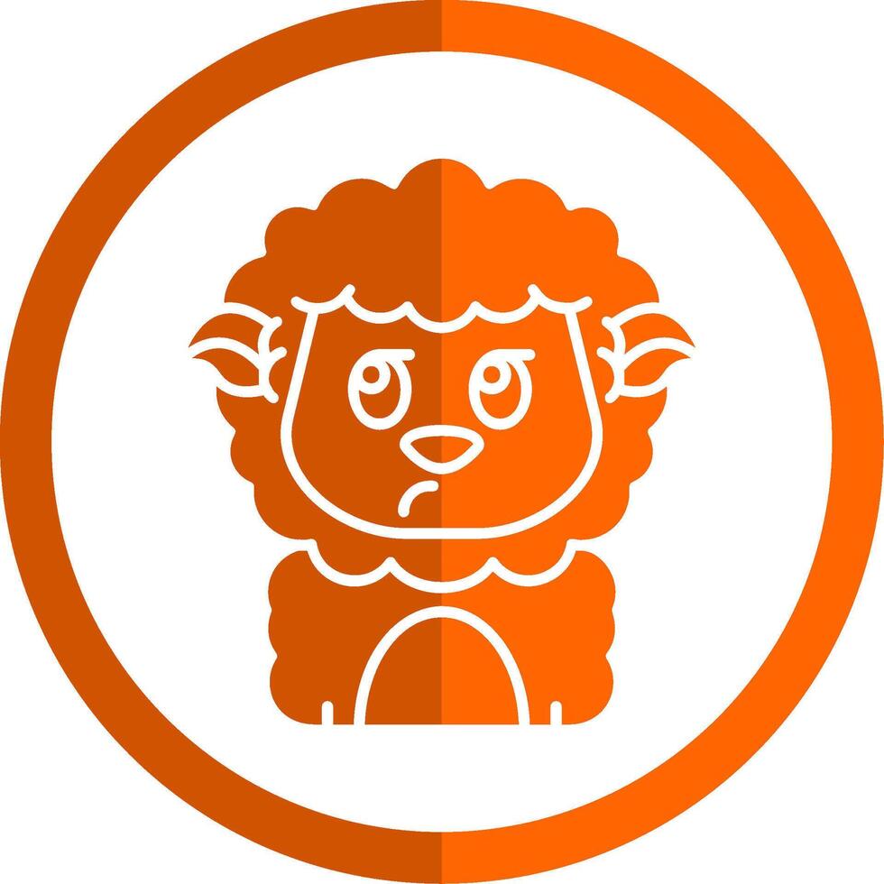 Liar Glyph Orange Circle Icon vector