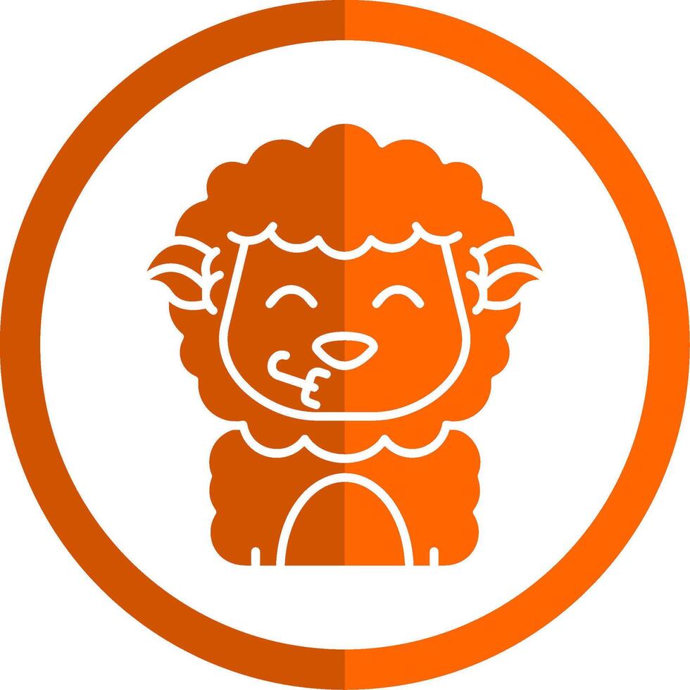 Congratulation Glyph Orange Circle Icon vector