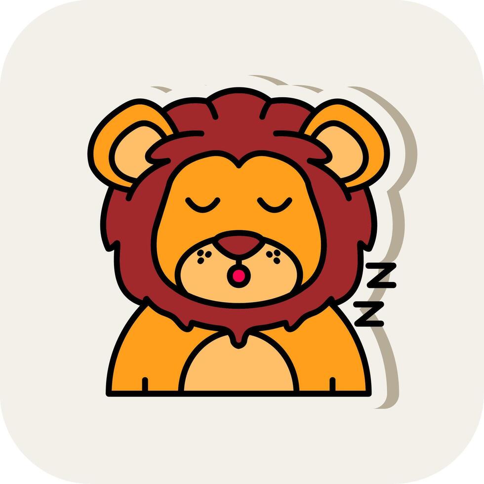 Sleep Line Filled White Shadow Icon vector