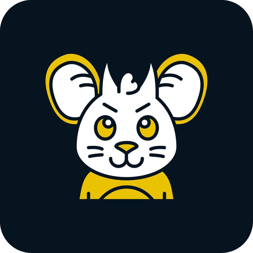 Demon Glyph Two Color Icon vector