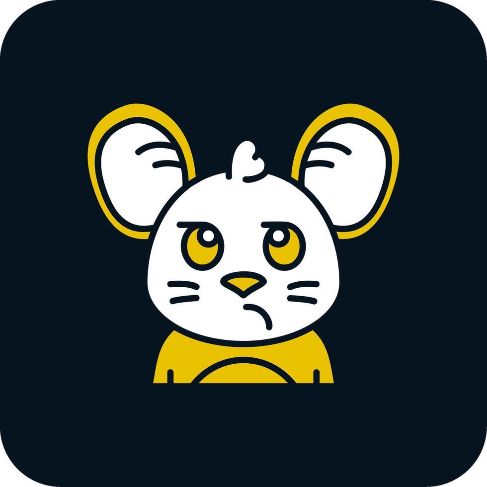Suspicious Glyph Two Color Icon vector