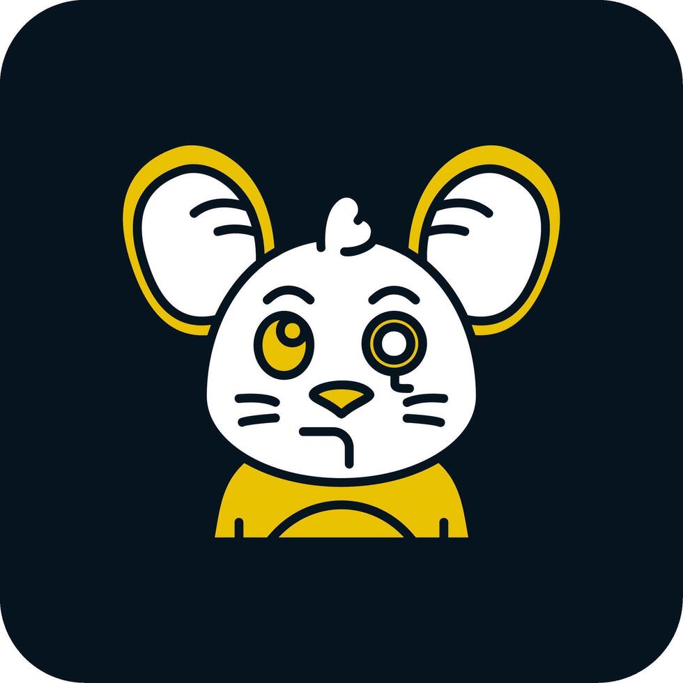 Monocle Glyph Two Color Icon vector