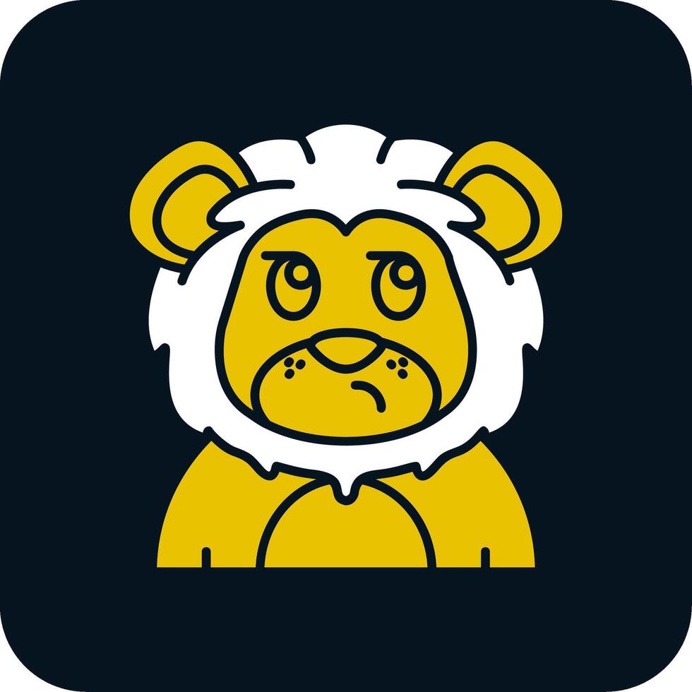 Suspicious Glyph Two Color Icon vector