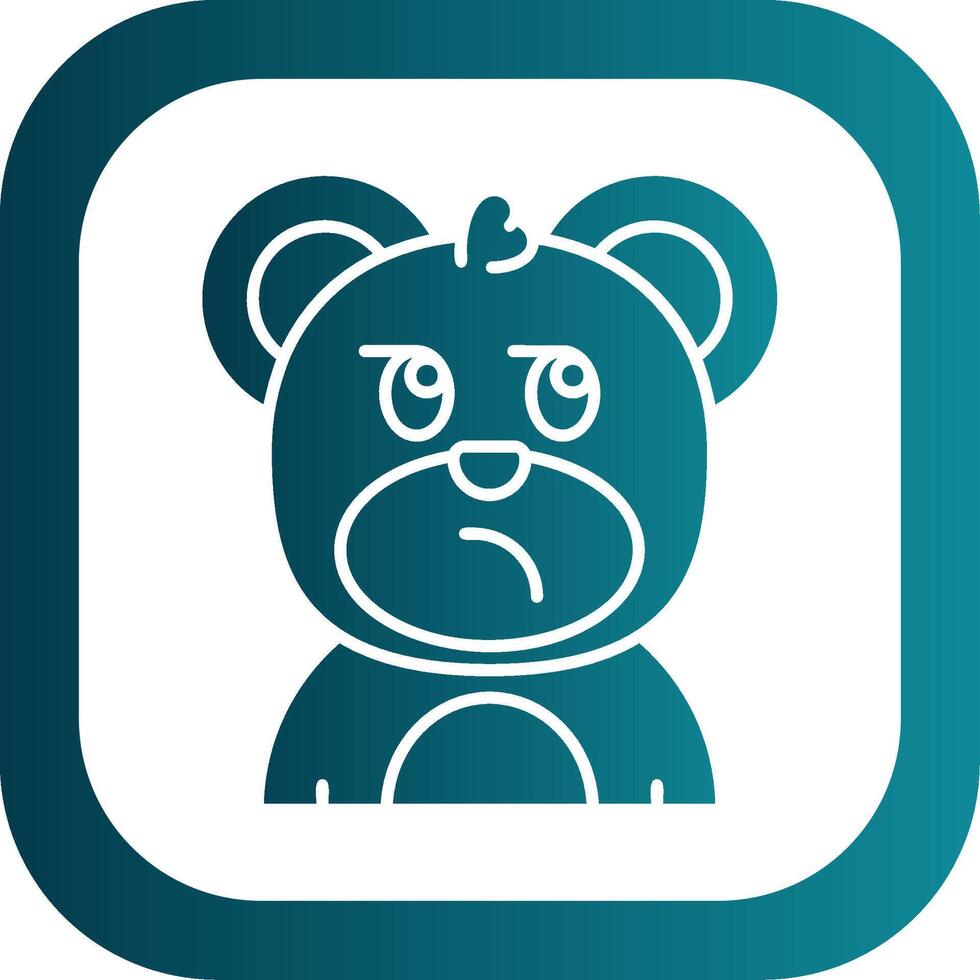 Suspicious Glyph Gradient Round Corner Icon vector
