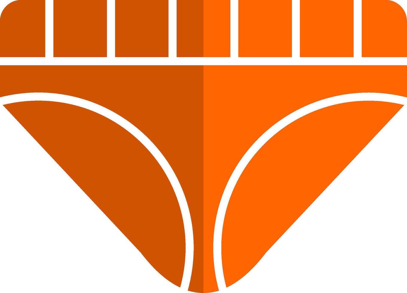 Underwear Glyph Orange Circle Icon vector