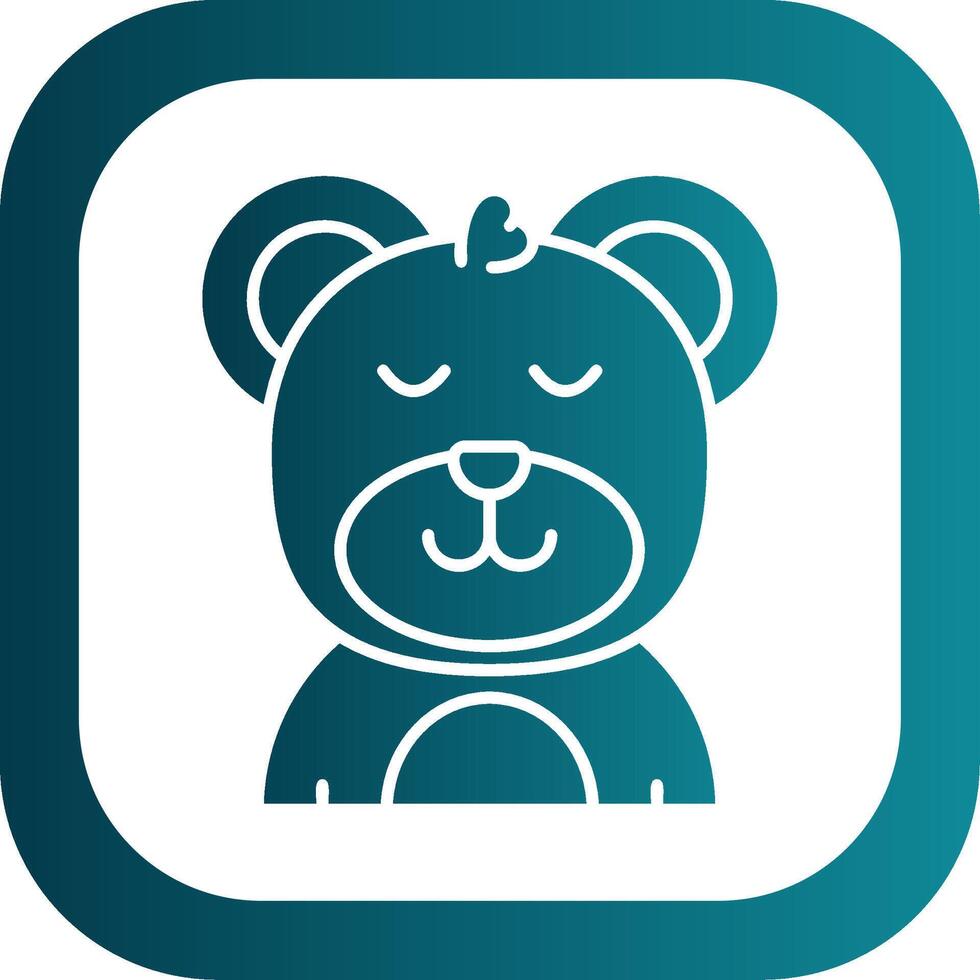 Relieved Glyph Gradient Round Corner Icon vector