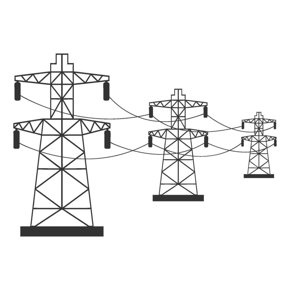 electricity tower vector illustration