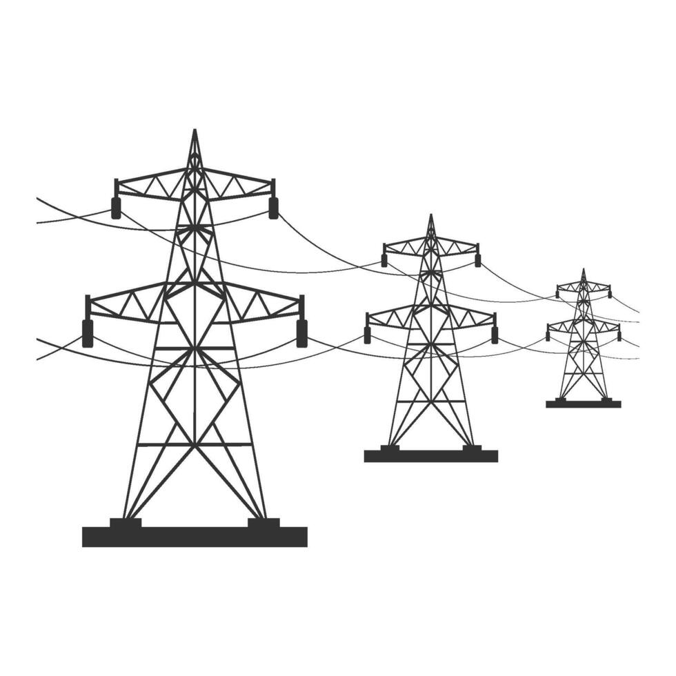 electricidad torre vector ilustración